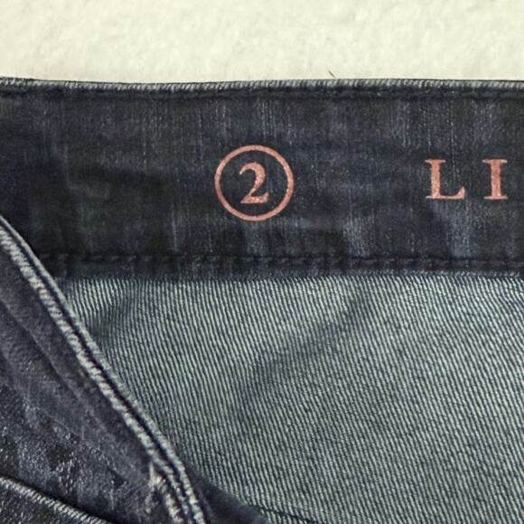 Liverpool Womens Michelles Capri Dark Blue Leopard Print Stretch Denim Size 2 - Picture 13 of 14